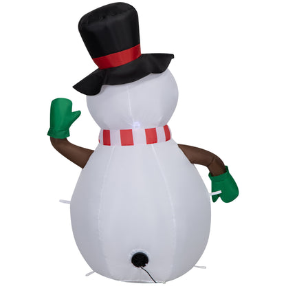 New Christmas Airblown Inflatables Yard Decoration Snowman with Top Hat, 3.5 Ft