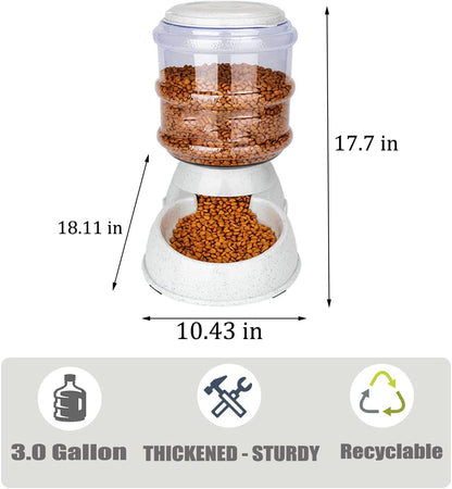 Automatic Dog Feeders for Large Dogs, Large Dog Food Dispenser 3 Gallon, Automatic Dog Feeder Food Dispenser for Large Dogs and Pets That Are Left Unfed for Long Periods of Time Away from Home