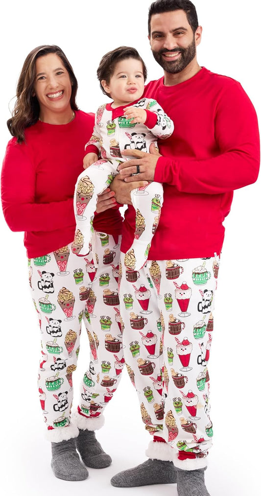 Family Matching Holiday Pajamas Organic Cotton for Men, Women, Kids, Toddlers, Baby Boys, Girls, Unisex Pets