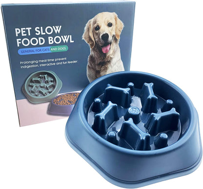 Slow Feeder Dog Bowl anti Gulping Healthy Eating Interactive Bloat Stop Fun Alternative Non Slip Dog Slow Food Feeding Pet Bowl Slow Eating Healthy Design for Small Medium Size Dogs Pet's Supplies |