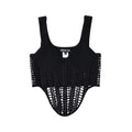 Hollow waist knitted corset