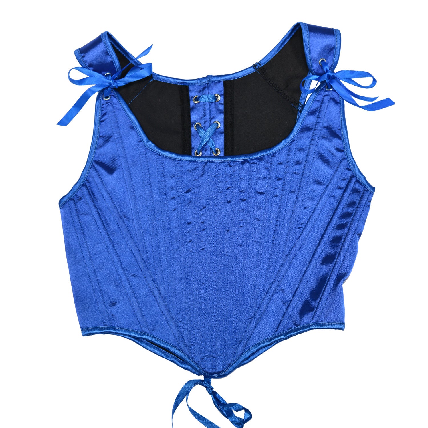 New satin waistband vest with sexy straps, slim fit, short fishbone vest, corset