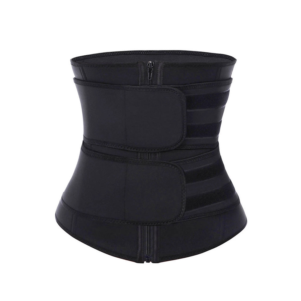 Beauty Shaping Double Waistband Zipper Women's Shapewear, Plus Size Sports Corset