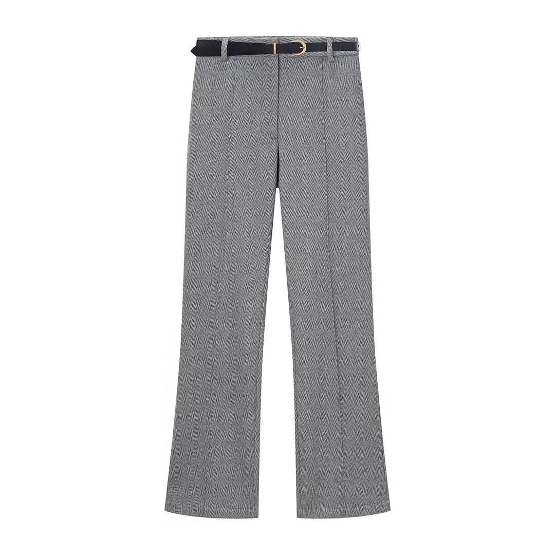 Herringbone A-line vest+flared leggings
