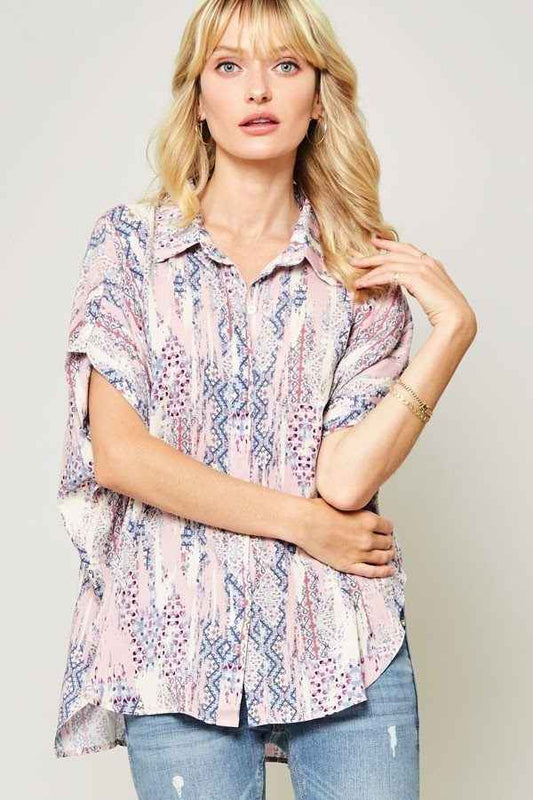 Sale - Ornately Patterned Woven Top – On Sale Now