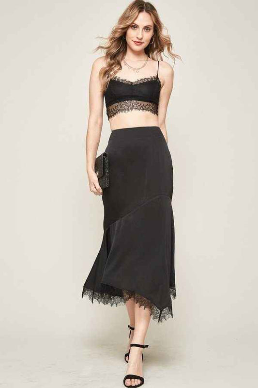 Sale - A Solid Woven Midi Skirt – On Sale Now