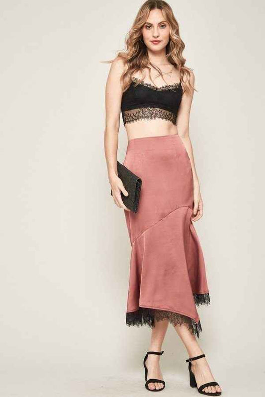 Sale - A Solid Woven Midi Skirt – On Sale Now