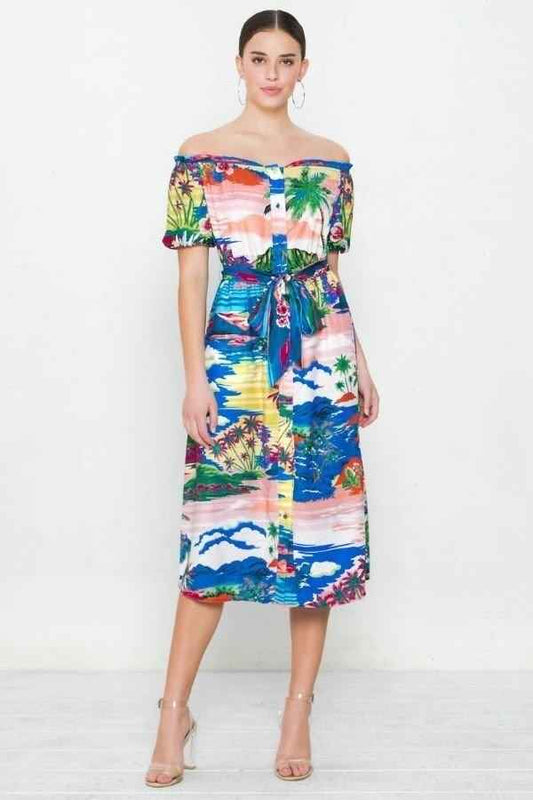 Sale - A Printed Woven Dress – On Sale Now