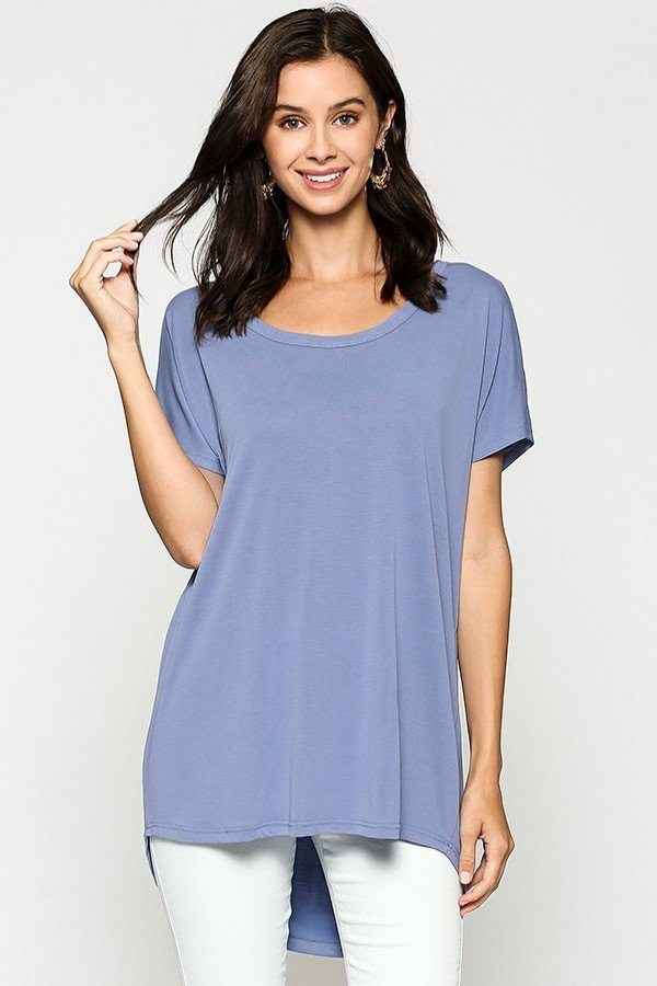 Sale - Scoop Neckline Cupro Solid Top – On Sale Now