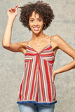 A Multi Stripes Camisole Top