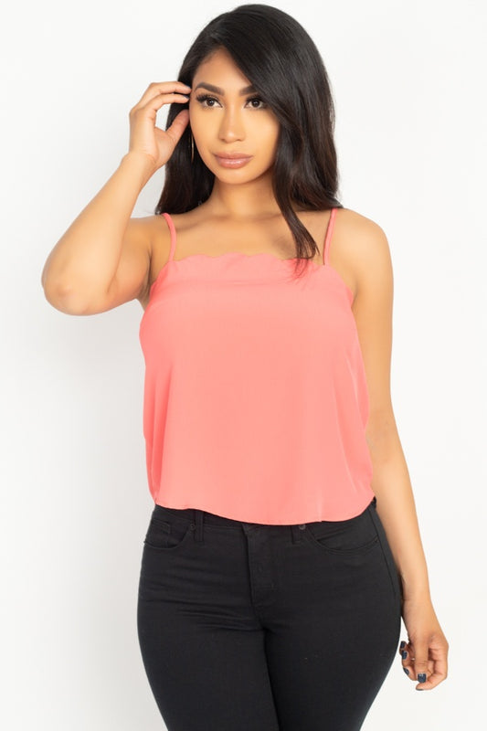 Sale - Scallop Opening Cami Top – On Sale Now
