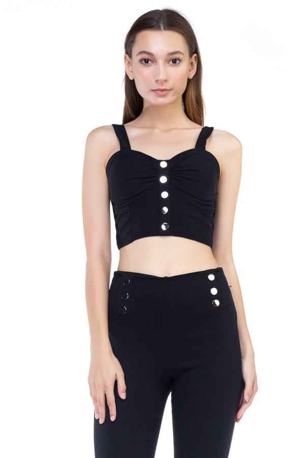 Sale - Sweetheart Button Down Crop Top – On Sale Now