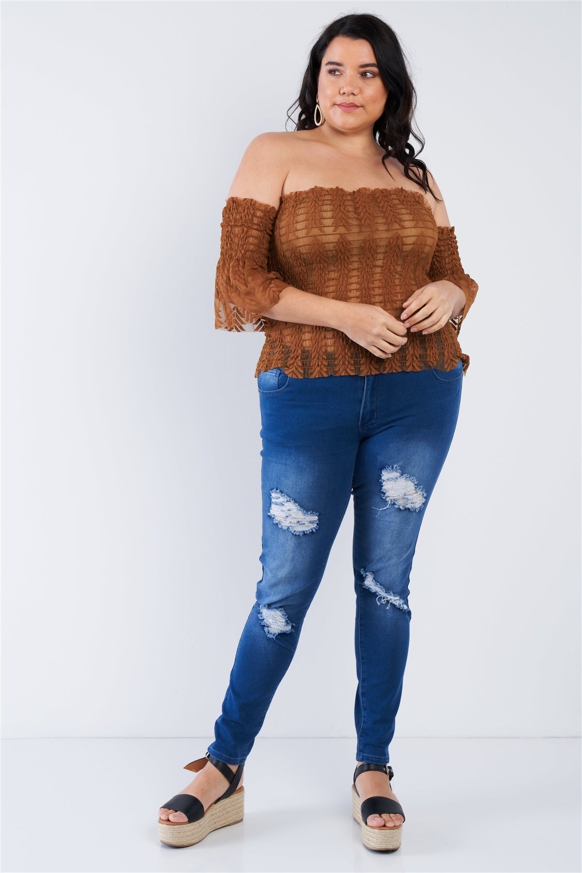 Off The Shoulder Plus Size Top