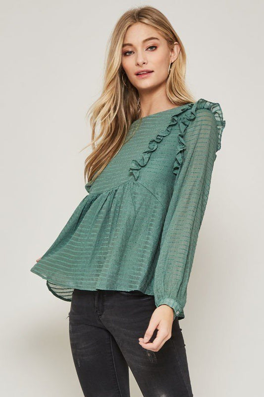 Sale - A Semi-sheer Striped Woven Top – On Sale Now