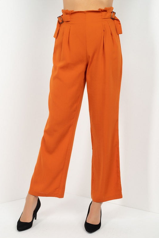 High Waist Paperbag Wide Pants – multicolor, fashion, women style