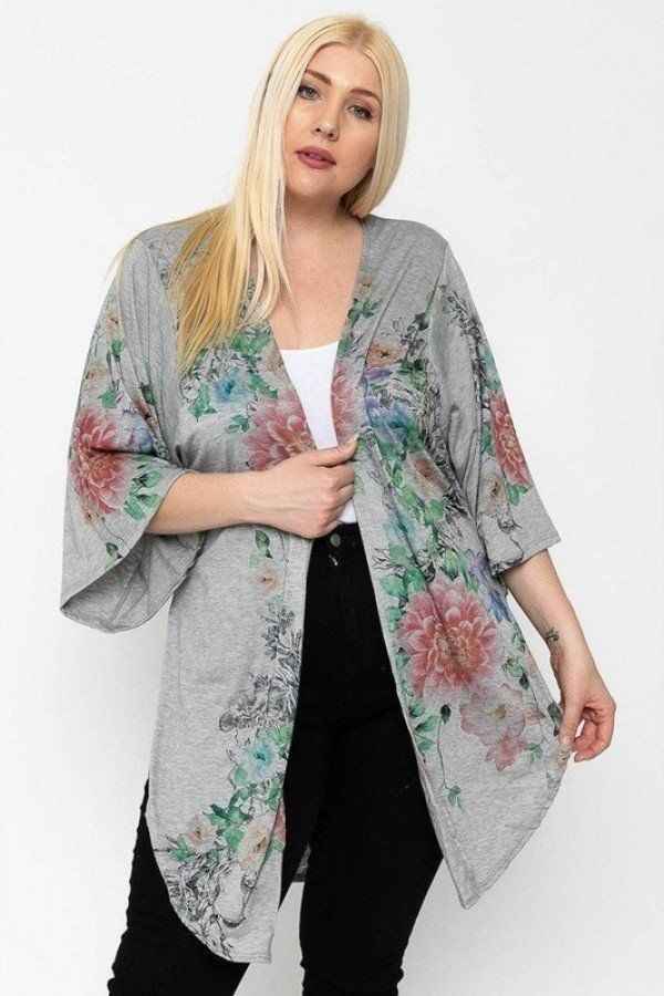 Plus Size Floral Print, Long Body Cardigan – Stylish & Comfortable – men’s fashion, stylish and versatile