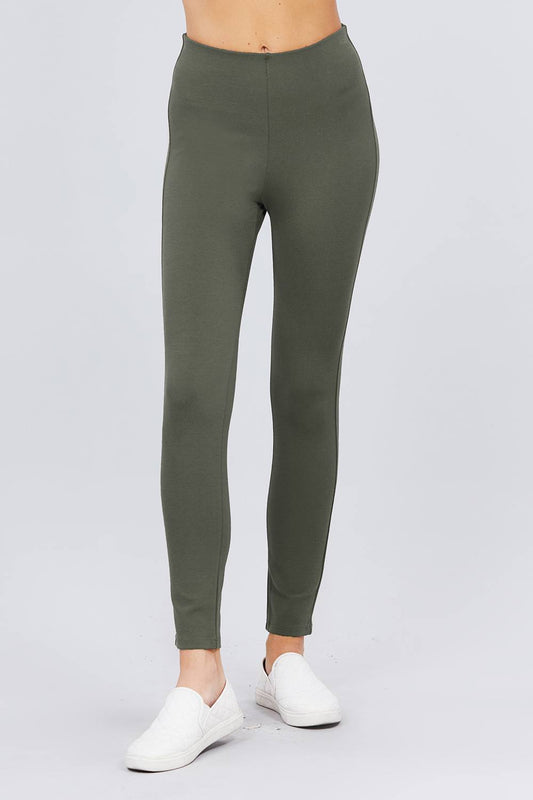 Waist Elastic Band Ponte Pants – multicolor, fashion, women style