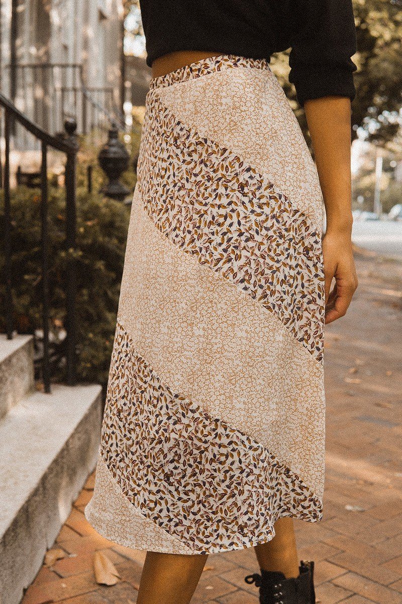 A Floral-print Woven Midi Skirt-Product Type | Naughty Smile Fashion