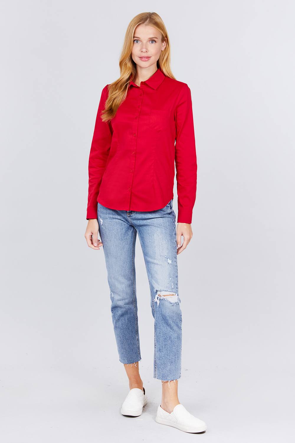 Button Down Woven Shirts-Product Type | Naughty Smile Fashion