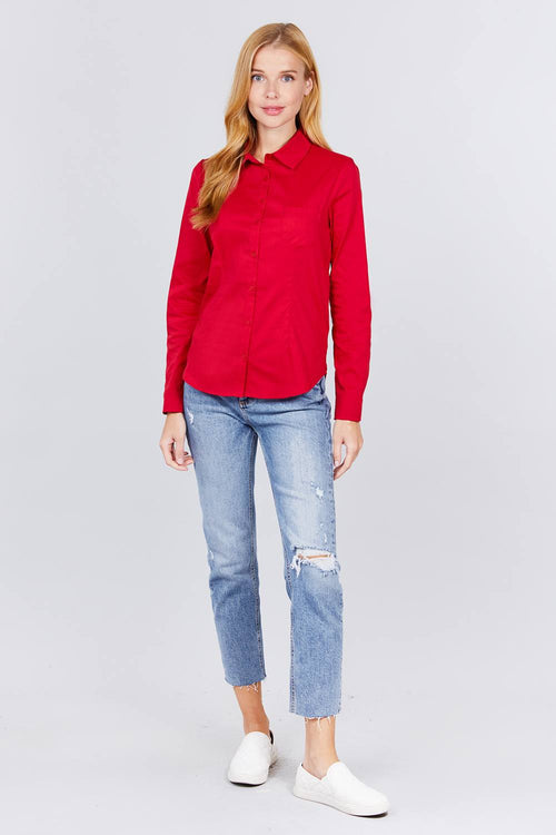 Button Down Woven Shirts-Product Type | Naughty Smile Fashion