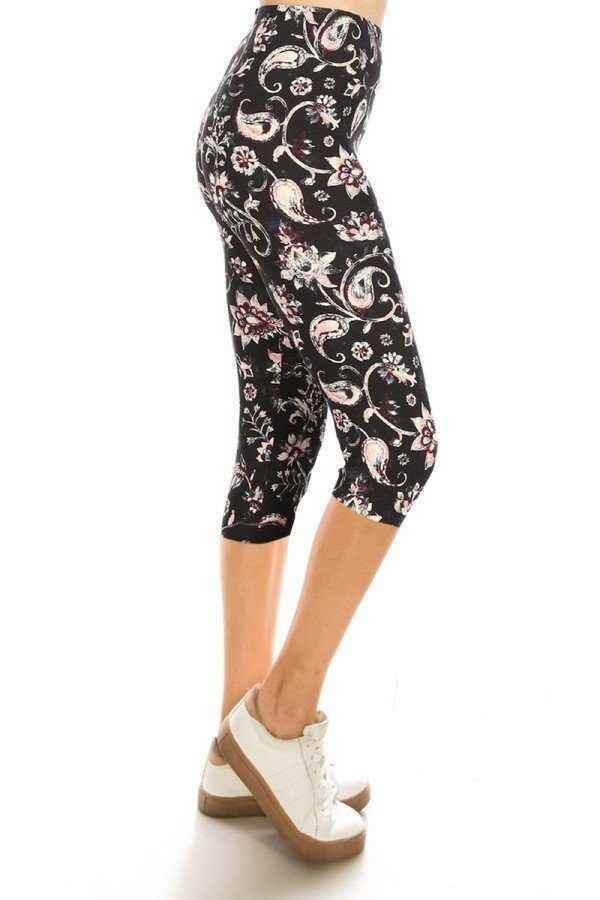 Print Capri Leggings – multicolor, fashion, women style