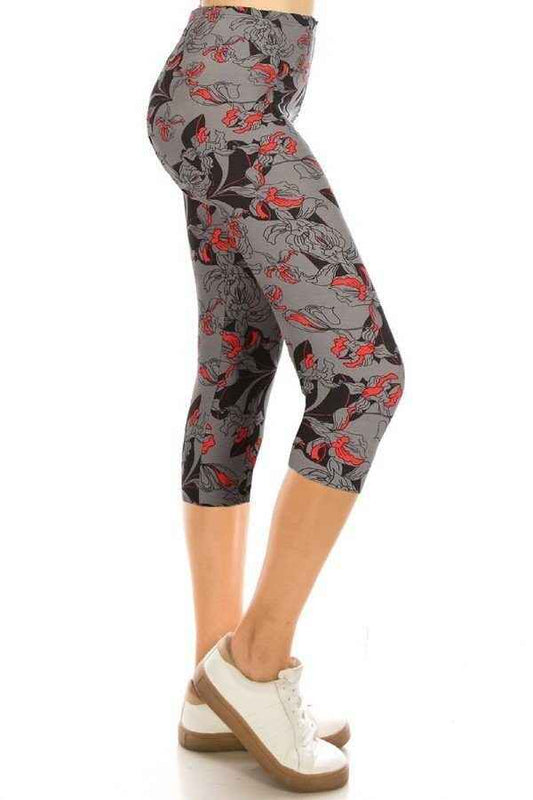 Print Capri Leggings – multicolor, fashion, women style