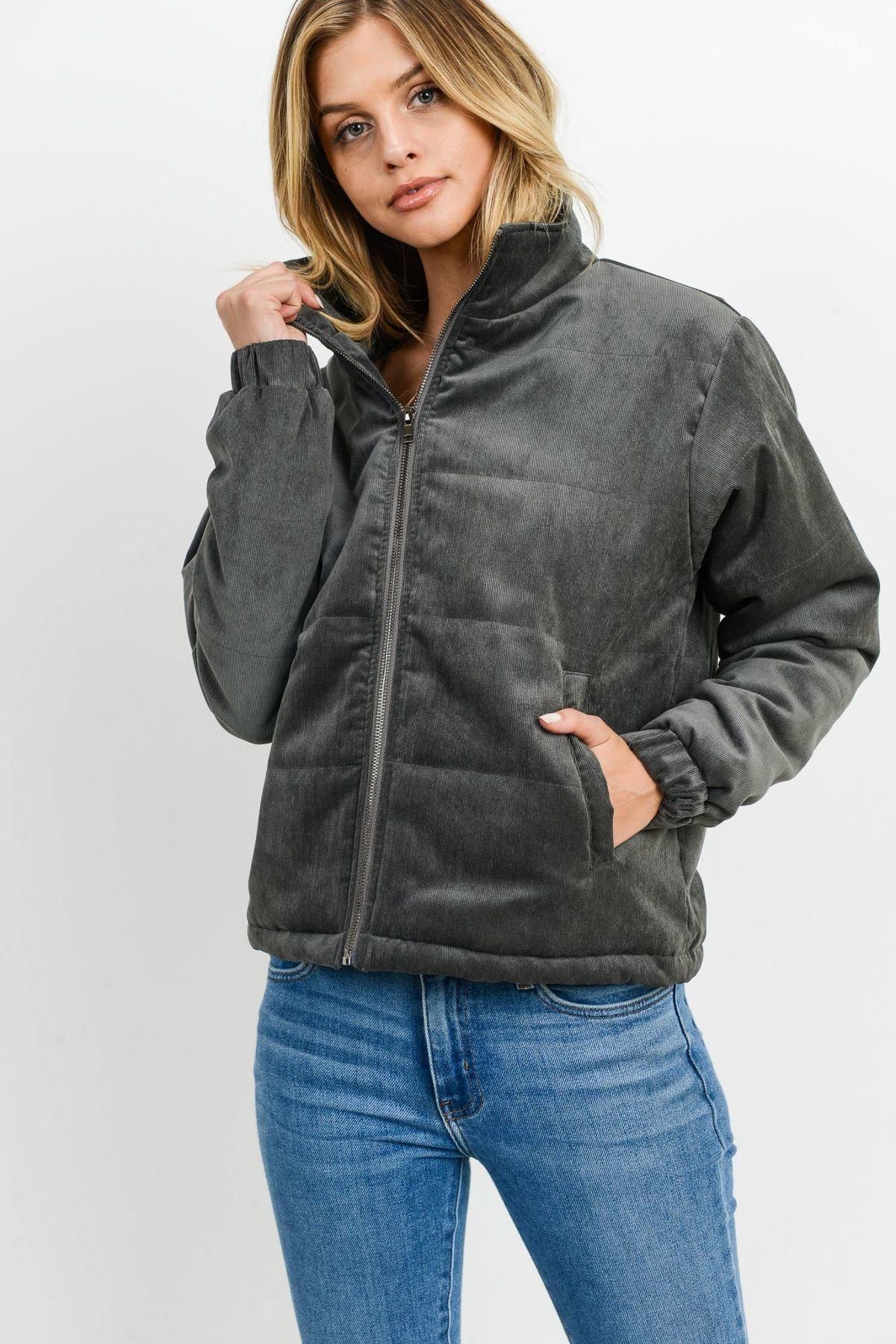 Puffy Long Sleeves Jacket-Product Type | Naughty Smile Fashion