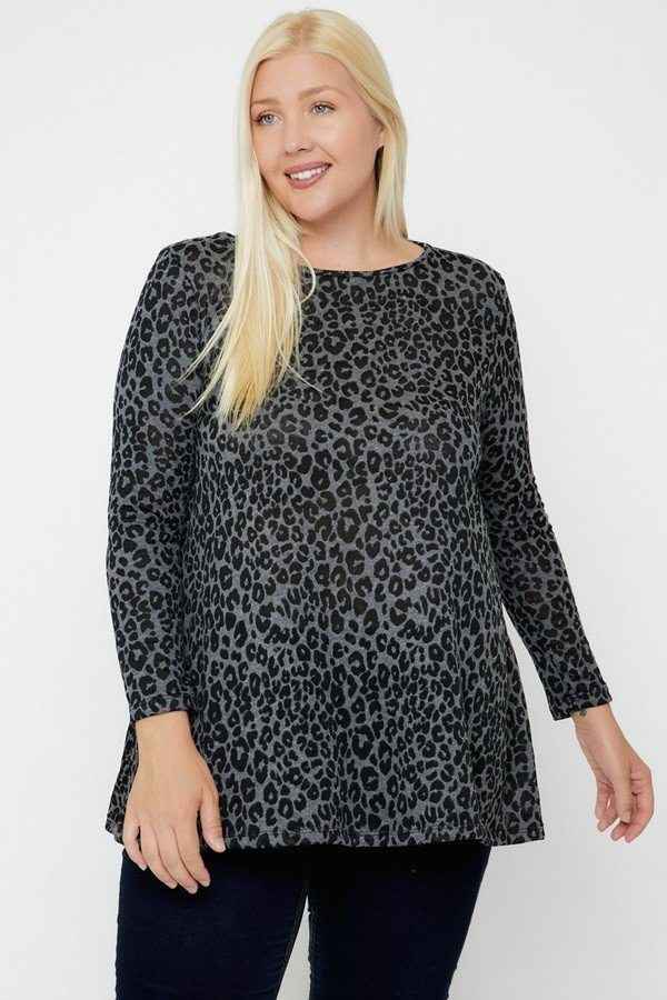 Plus Size Cheetah Print Tunic – Stylish & Comfortable – men’s fashion, stylish and versatile