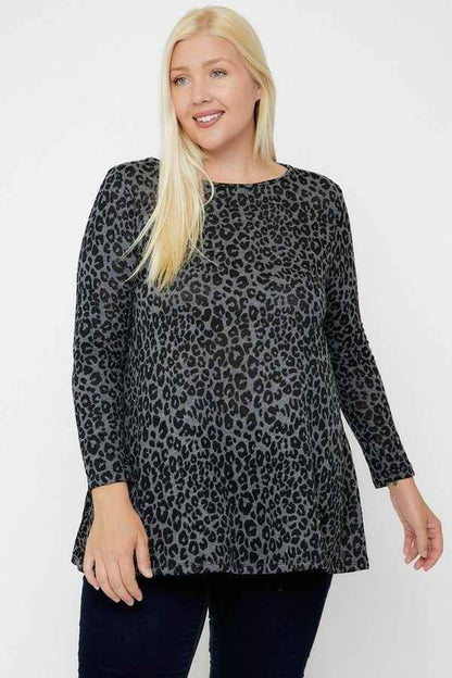 Plus Size Cheetah Print Tunic – Stylish & Comfortable – men’s fashion, stylish and versatile