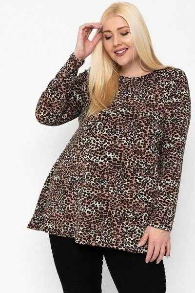Plus Size Cheetah Print Tunic – Stylish & Comfortable – men’s fashion, stylish and versatile