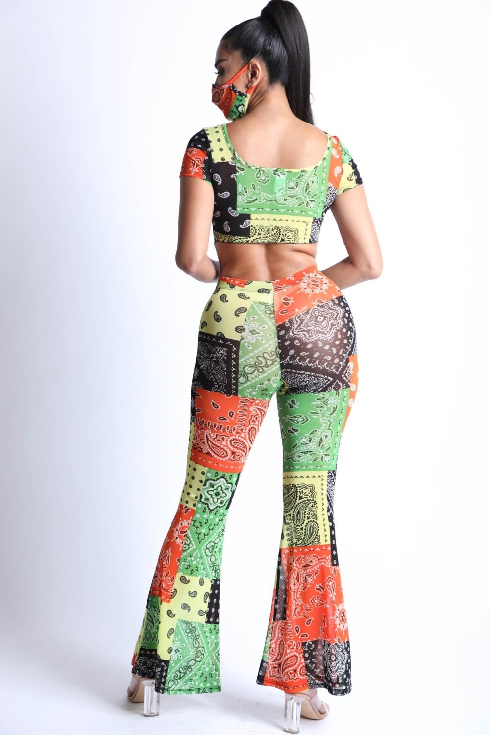Bandanna Patchwork Mesh Set-Product Type | Naughty Smile Fashion