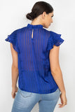 Blusa con volantes y mangas cortas