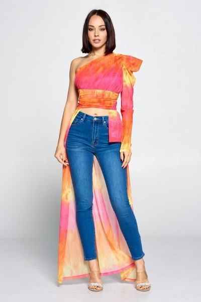 Sale - Tie Dye One Shoulder Top – On Sale Now