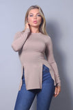 Blusa con aberturas y mangas largas elegante y chic para otoño