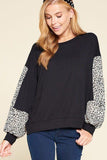 Top casual de jersey liso