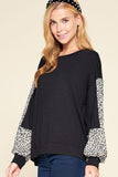 Top casual de jersey liso