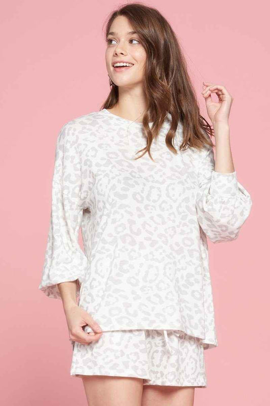 Sale - Leopard Printed Knit Loungewear Set – On Sale Now