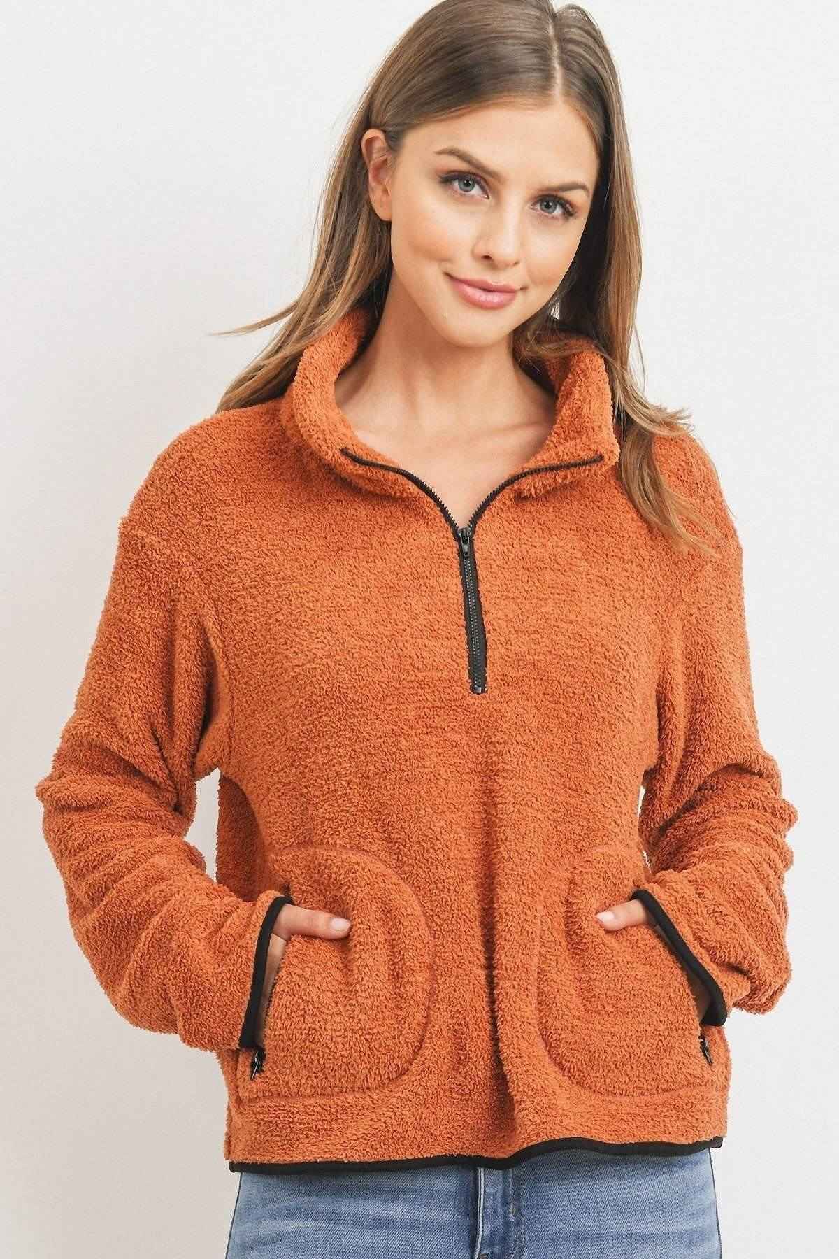 Sale - Long Sleeve Half Zipper Pullover Loopie Terry – On Sale Now