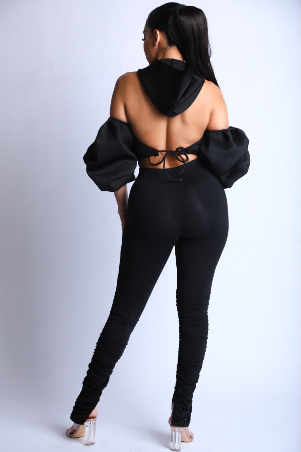 Puff Sleeve Hoodie Set-Product Type | Naughty Smile Fashion
