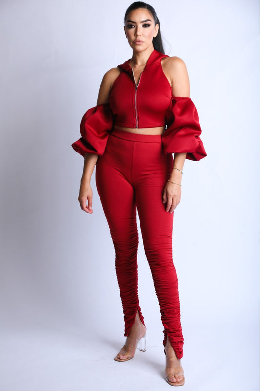 Sale - Puff Sleeve Hoodie Set – On Sale Now