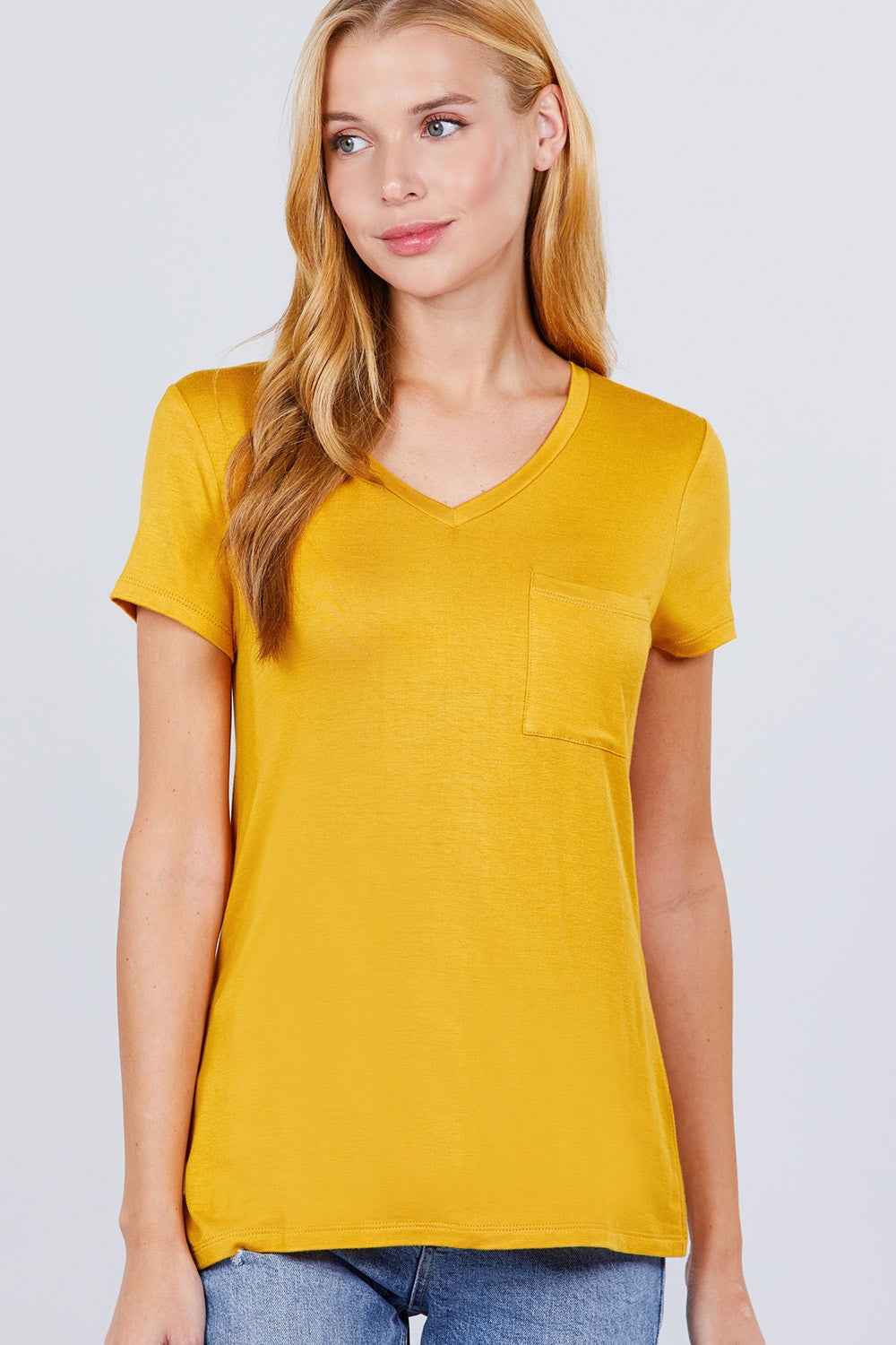 Sale - V-neck Rayon Jersey Top – On Sale Now
