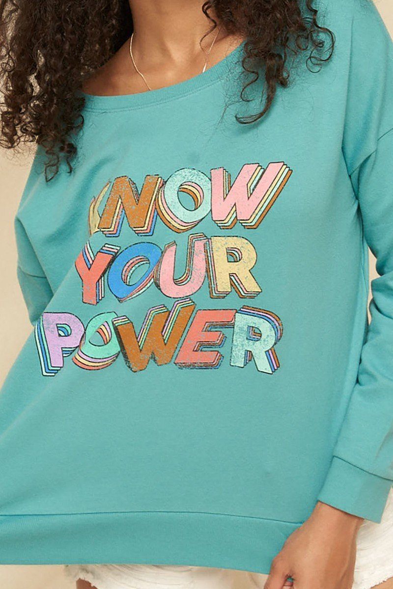 A Mineral Washed French Terry Graphic Sweatshirt-Product Type | Naughty Smile Fashion