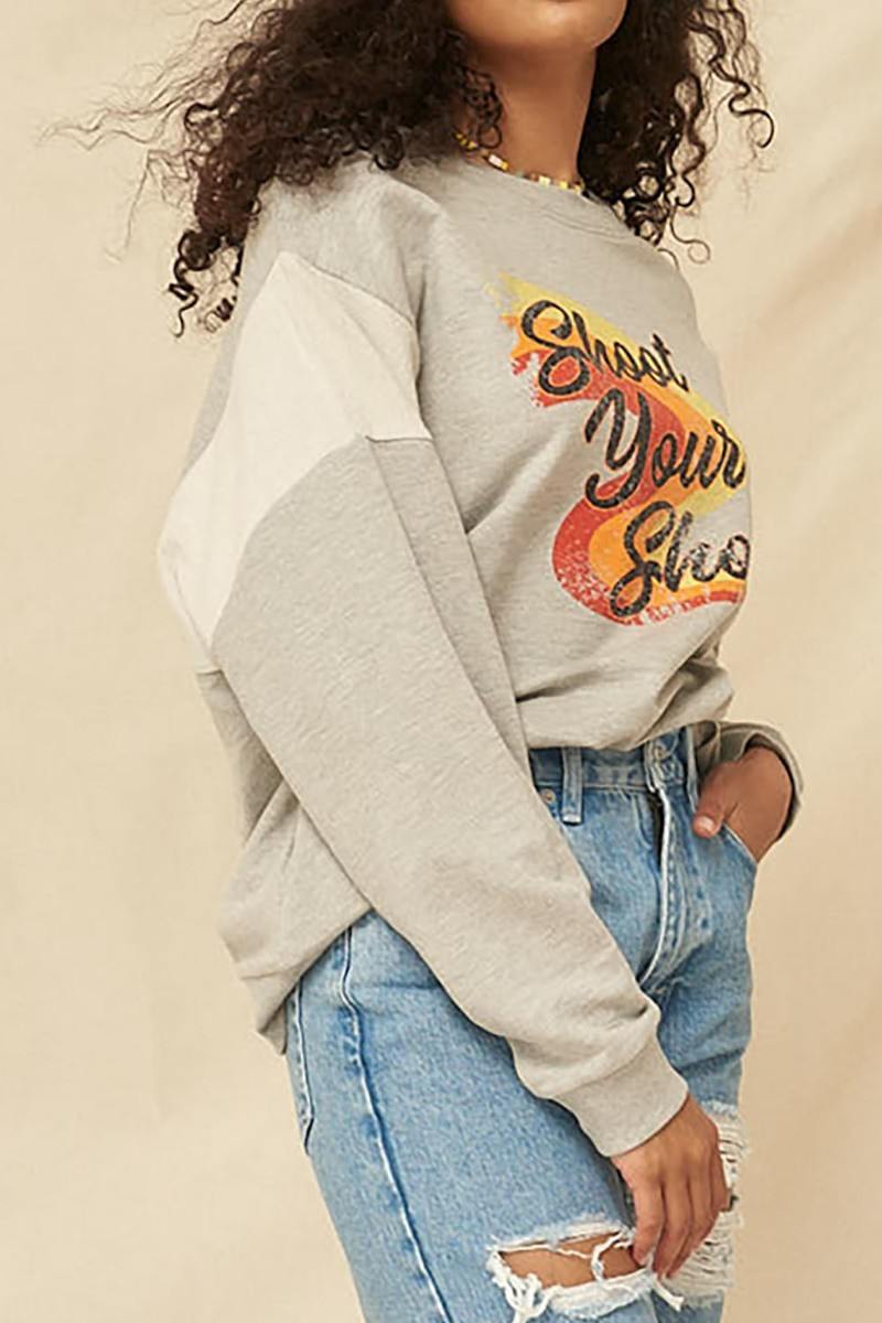A French Terry Knit Graphic Sweatshirt-Product Type | Naughty Smile Fashion