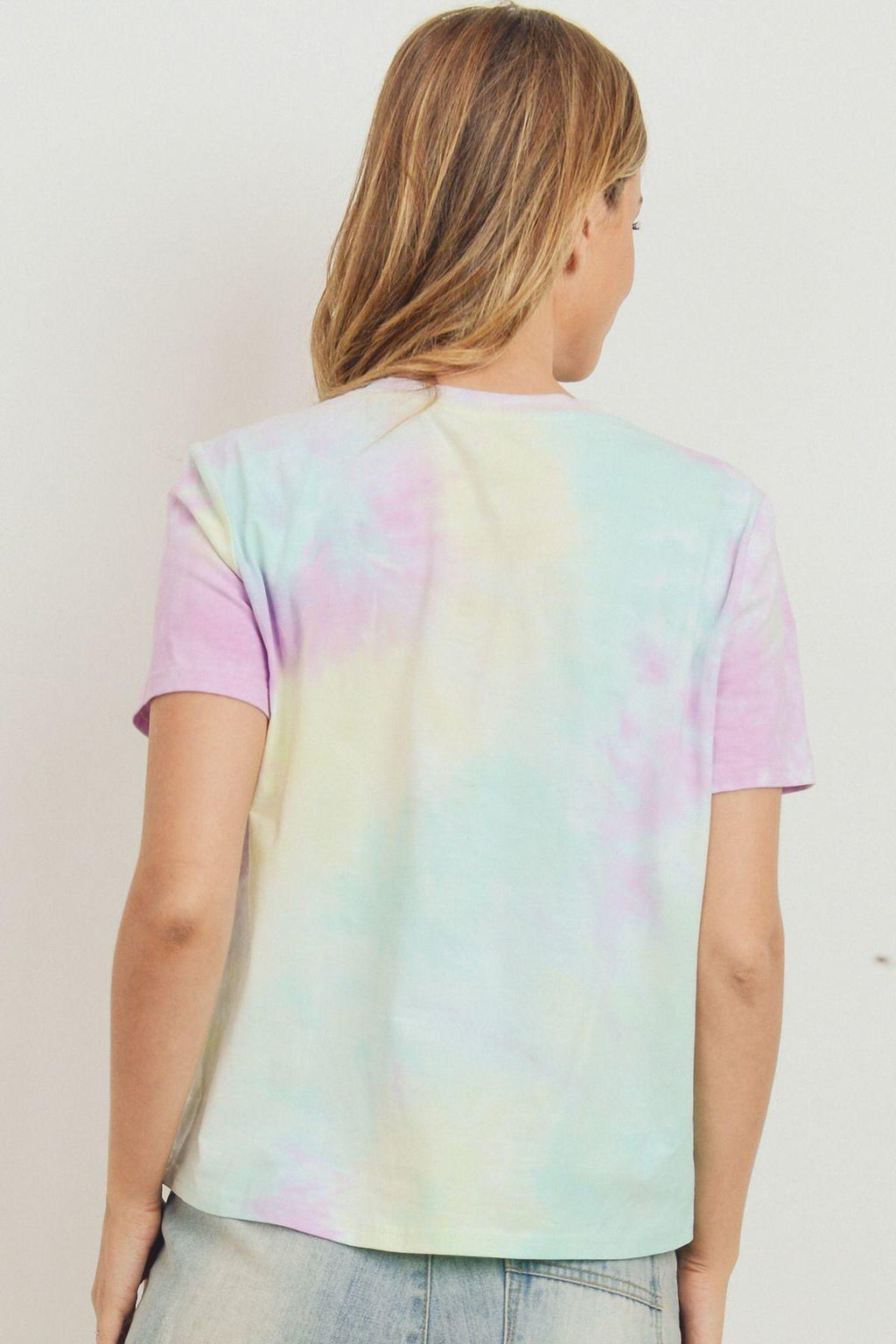 Tie Dyed Round Neck Short Sleeve Tee-Product Type | Naughty Smile Fashion