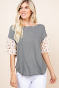 Cute Striped Curved Hem Casual Top-Product Type | Naughty Smile Fashion