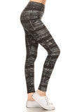 Leggings de yoga de largo completo con estampado multicolor con forro de banda y estilo ajustado con cintura alta con banda