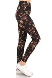 Leggings de punto con estampados múltiples, forro con banda y cintura alta, estilo yoga, de 5 pulgadas de largo