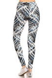 Leggings de punto con estampado tie dye y forro de banda estilo yoga con cintura alta