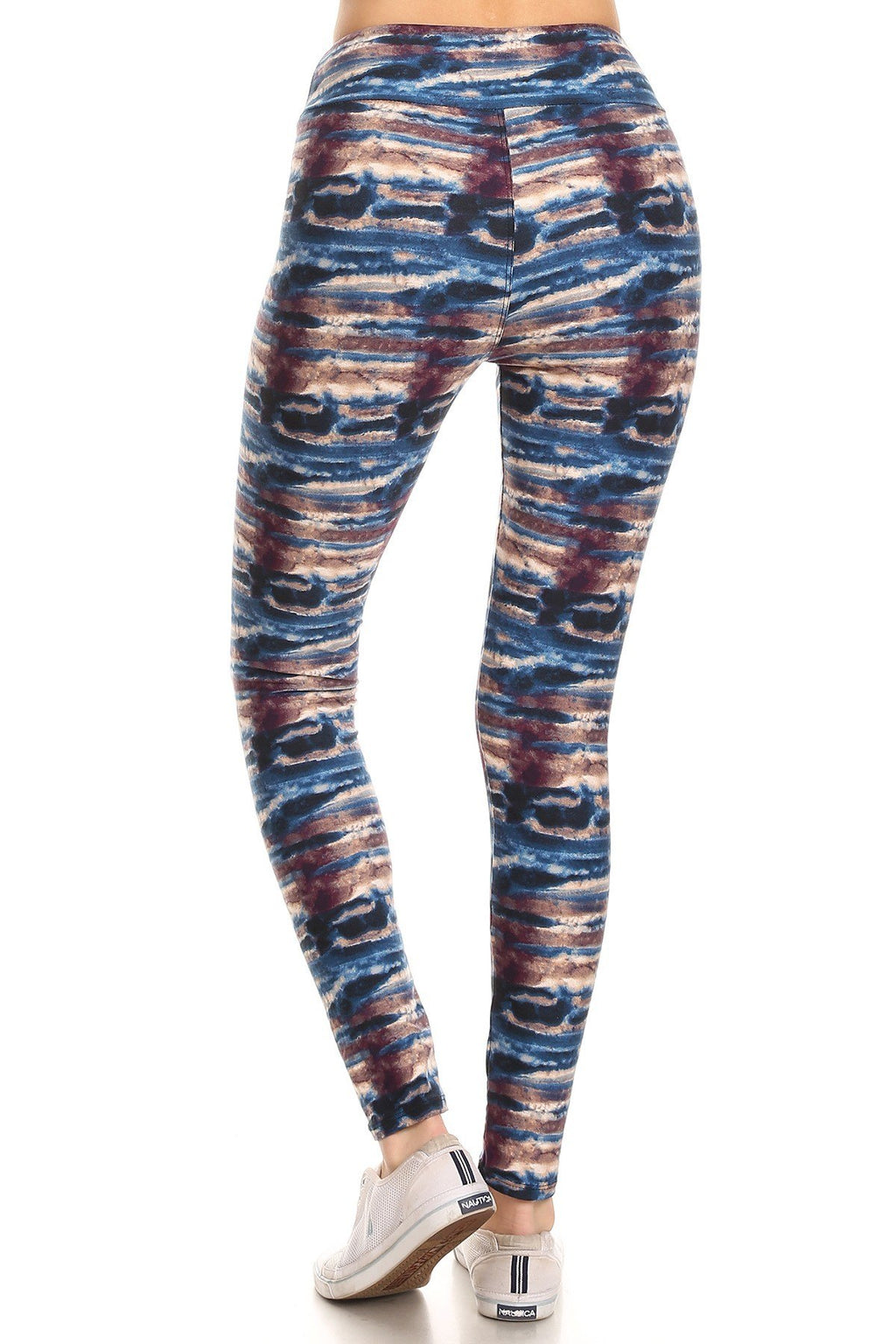 Yoga Style Banded Lined Tie Dye Printed Knit Legging With High Waist-Product Type | Naughty Smile Fashion