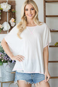 Open Back Wide Sleeve Shorsleeve Top-Product Type | Naughty Smile Fashion
